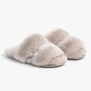 Ladies Poppy Open Toe Sheepskin Slider Dove Extra Image 1 Preview